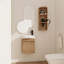 Meuble-lavabo à fermeture en douceur avec lavabo et support de rangement, 16 po pour petite salle de bain