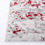 Tapis gris / rouge à motif abstrait-1315349154