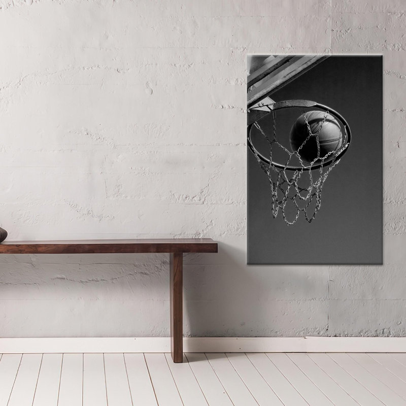 Motivation de basketball, impression sur toile: Plat, œuvre d'art de haute qualité, 1P, H: 43,4 po x l: 31,6 po