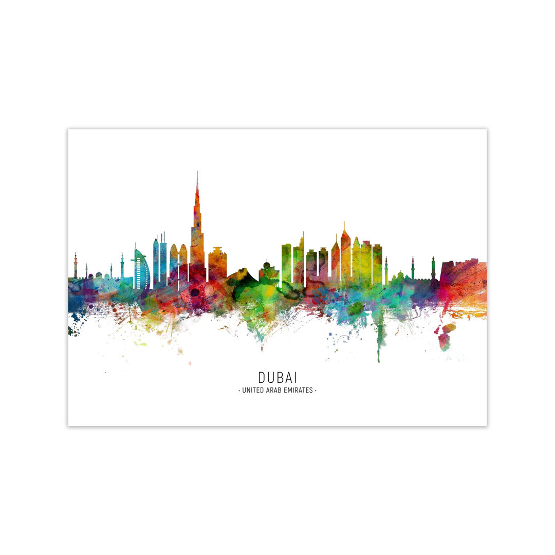 Dubai United Arab Emirates Skyline by Michael Tompsett - Print