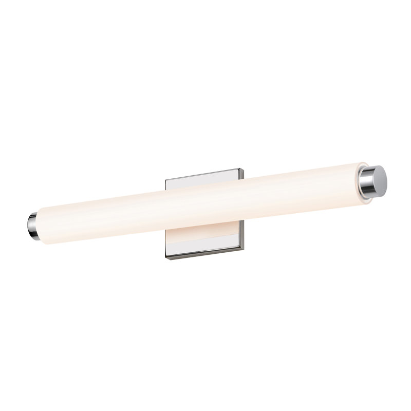 1 - Light LED Bath Bar, Polished Chrome, Flat