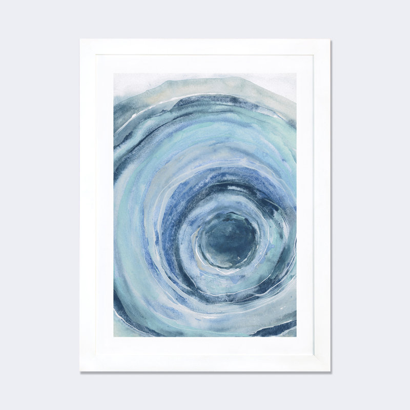 Watercolor Geode IX by Chris Paschke - Print, 32" H x 24" W x 1" D, White Frame