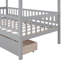 Lit simple en bois avec deux tiroirs-358805171