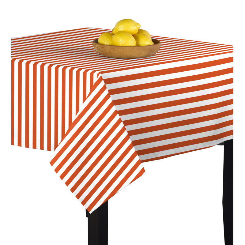 Caius Small Stripes Tablecloth, Orange