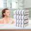 Collection de serviettes pour salle de bain Spa Hotel 13,3 x 29 pouces | Ensemble de 4