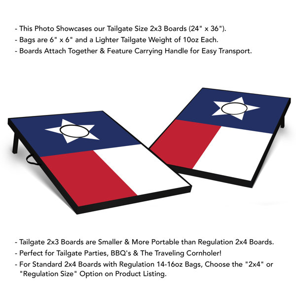 Texas Flag Pro Cornhole Boards