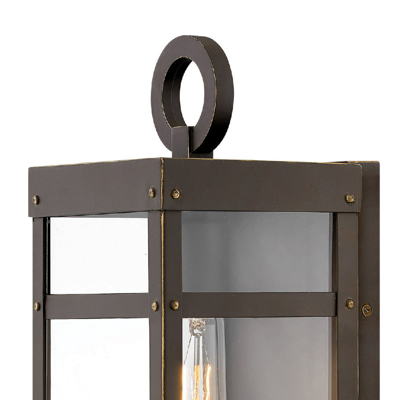 Porter Outdoor Wall Lantern, 13" H x 5.5" W x 6.5" D, Oil Rubbed Bronze