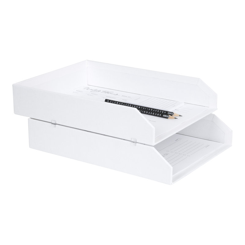 Bigso Hakan Letter Trays - Stackable Paper Tray - Pack of 2