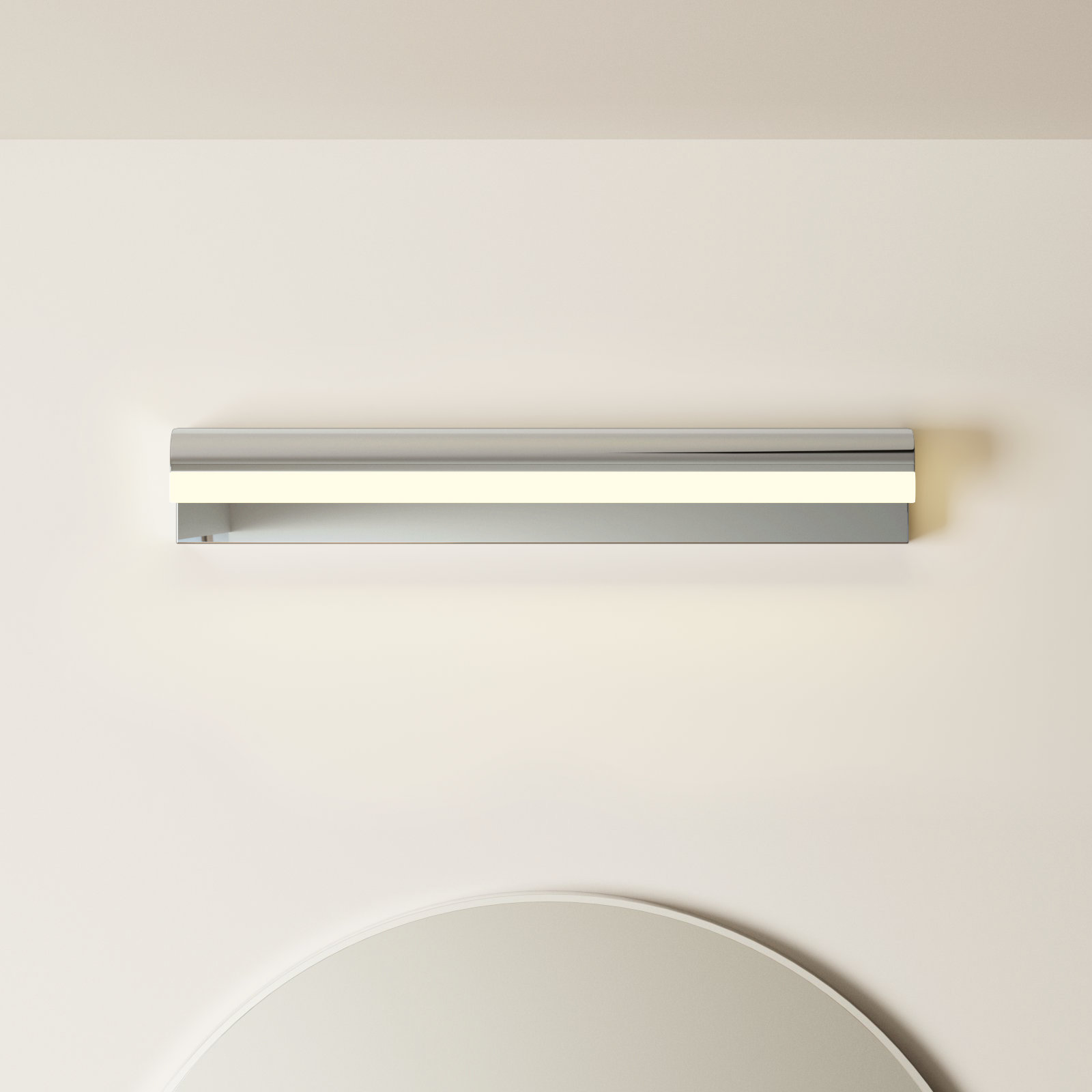 Pelham Single Dimmable LED Bath Bar, Polished Chrome