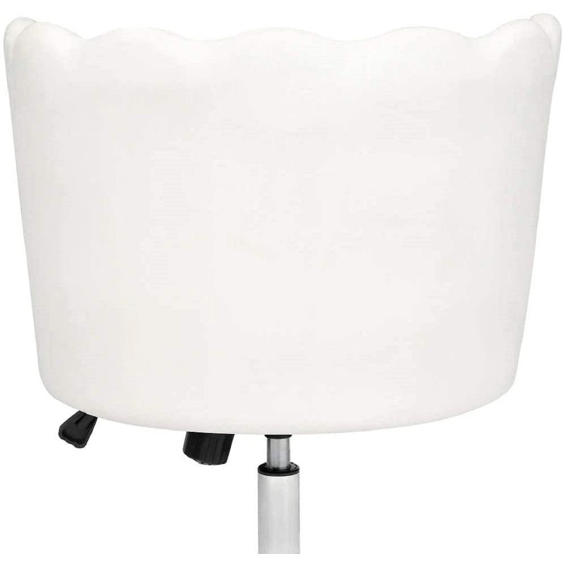 Alana Vanity Chair with 360 Degrees Swivel, Desk Seat with Adjustable Height and Wheelbase, White