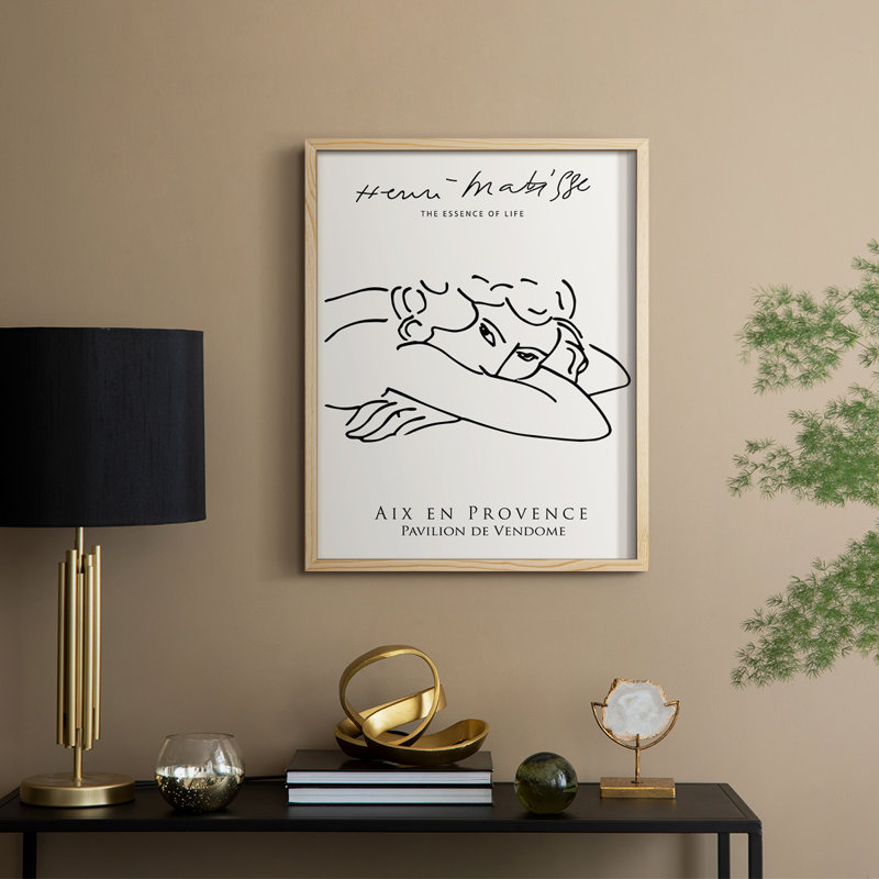 Matisse LXVI, reproduction d'art encadrée - bois massif, H 30 po x l 24 po