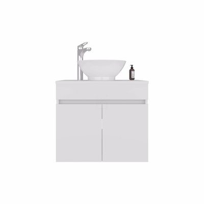 Meuble-lavabo de salle de bain avec lavabo, 2 portes