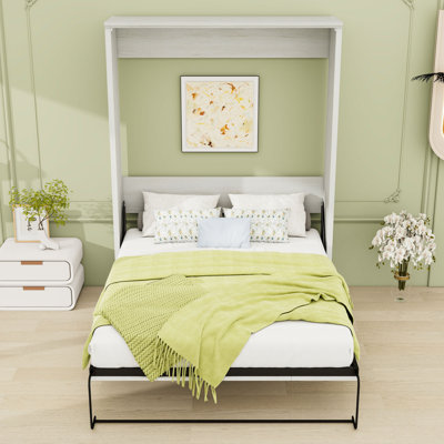 Grand lit escamotable en bois