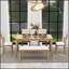 Modern Artificial Stone White Dining Table With Black Metal Legs, Seats 6 For Contemporary Spaces-56896876-56896877-56896874