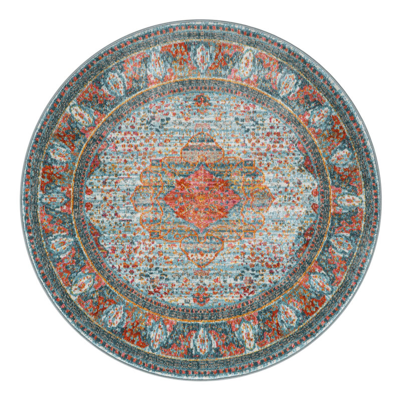 Folmar Oriental Indoor Rug, Round 3'3"