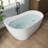 Tidal 59'' Acrylic Freestanding Tub Freestanding Soaking Bathtub