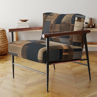 Fauteuil brun en mosaïque abstraite Mosiac Charm