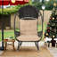 Chaise d'extérieur en osier avec coussin résistant à l'eau-479262265-479262268