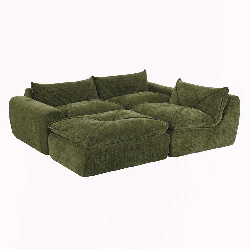 Canapé compressé avec mousse haute densité, Vert