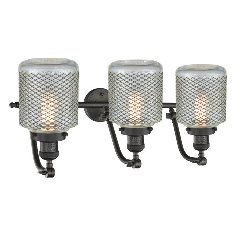Éclairage pour meuble-lavabo 3 lumières à intensité réglable Iyana, Bronze huilé