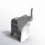 Sculpture d'éléphant en céramique 7 "- Statue d'éléphant contemporaine blanche et noire pour la maison ou le bureau - Idée de cadeau d'amant d'éléphant - Décoration décorative