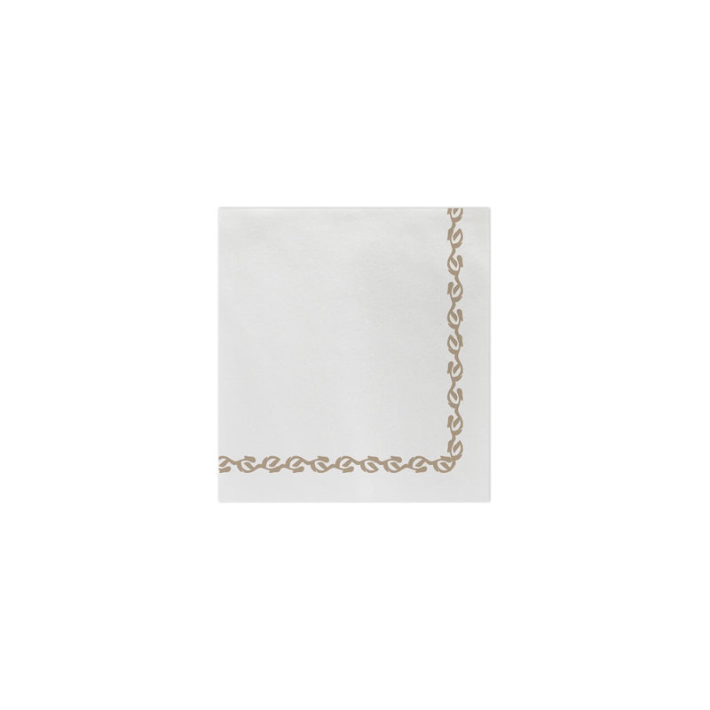 Serviettes de table Furniture, Blanc / Lin, 10"