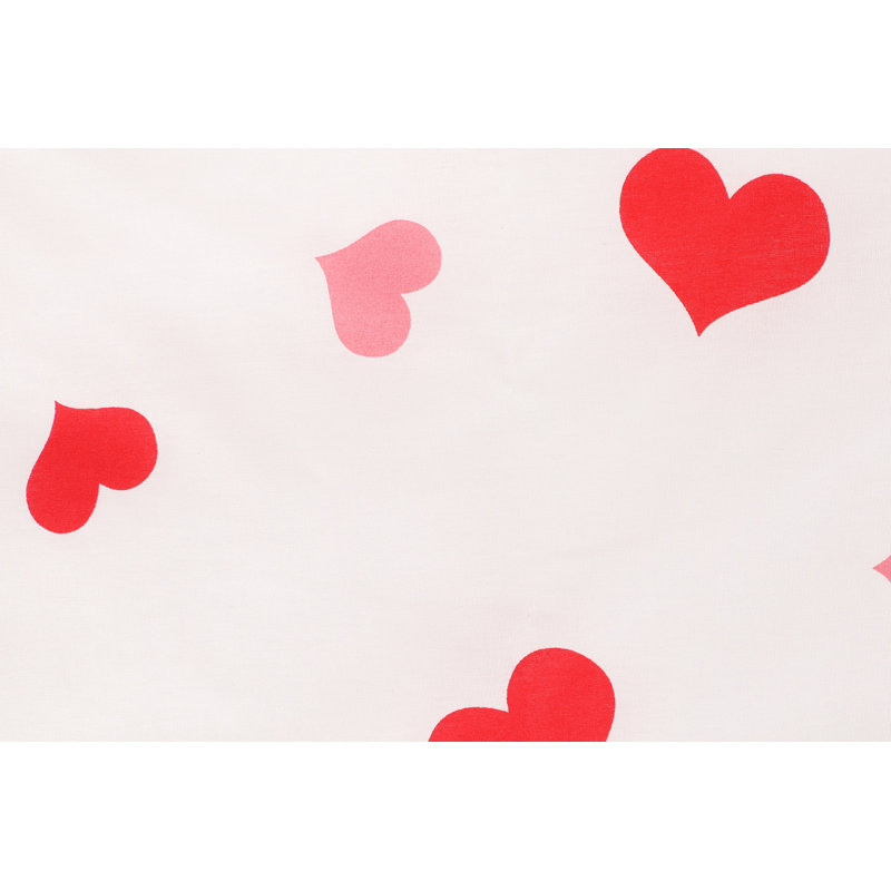 Ensemble de housse de couette 100% coton rose / blanc / rouge Claret, Housse de couette 59 "x 83" + 1 taie d'oreiller st
