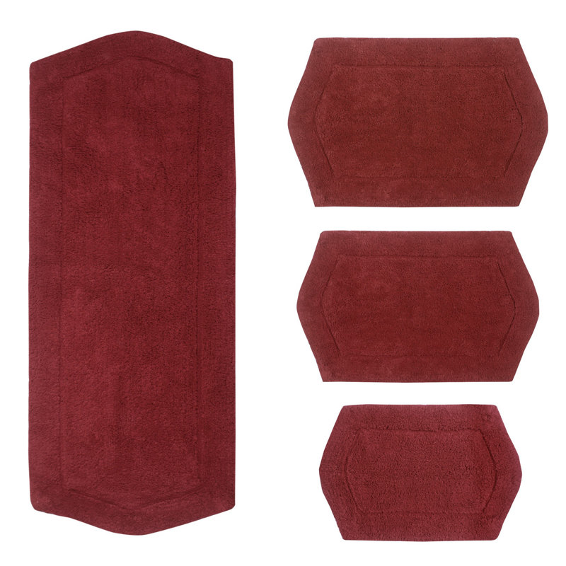 Tapis pour salle de bain Morissette, Rouge