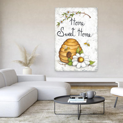 Home Sweet Home Bee Hive by Mary Ann June - 1 Piece Wrapped Canvas Wall Art