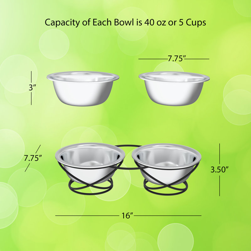 PETMAKER Large Elevated Pet Bowls with Stand