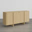 Buffet de coin moderne à 4 portes avec charnières à fermeture en douceur et tablettes réglables Hythe-1064510165