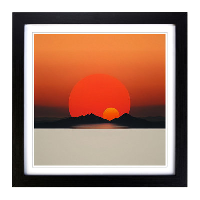 Japanese Sunset Minimalism - Framed Print