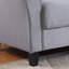 Canapé gris / bleu pour bureau, 3 pièces, confortable, canapé en lin design, 3 places, isolation phonique confortable