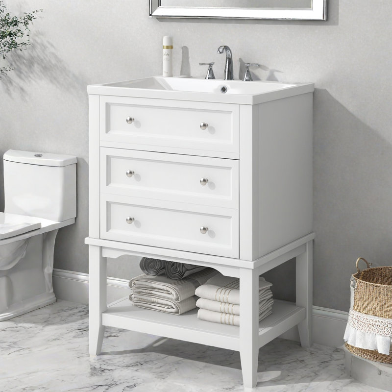 Meuble-lavabo 24 po avec lavabo en céramique