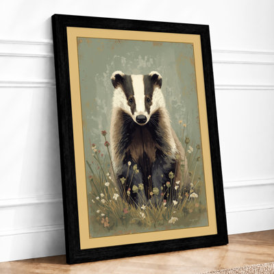 Dignified Badger Boho - Framed Print