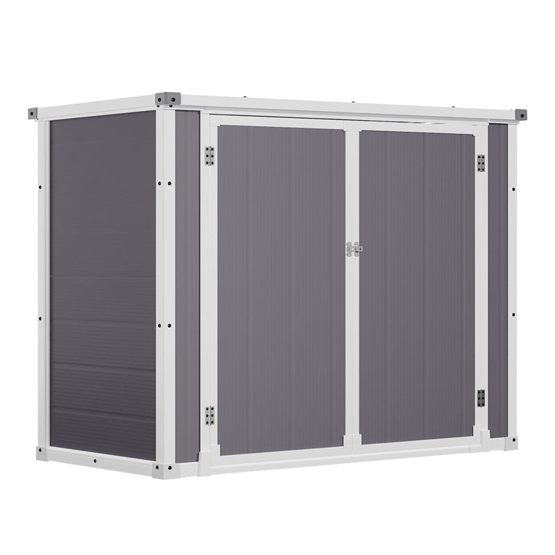 4 ft. 5 in. W x 2 ft. 3 in. D Plastic Pent Garage Shed