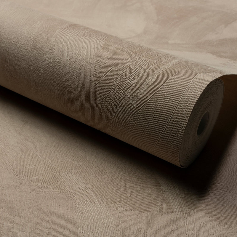 Concept Collection Authentic Plaster Double Width 42-inches Wide Wallpaper Roll, Brown