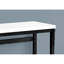 Bureau moderne pour la maison ou le télétravail - Longueur réglable de 122 cm (48 po), stratifié blanc, structure en métal noir, idéal pour le travail et les études. Style 122 cm (48 po).
