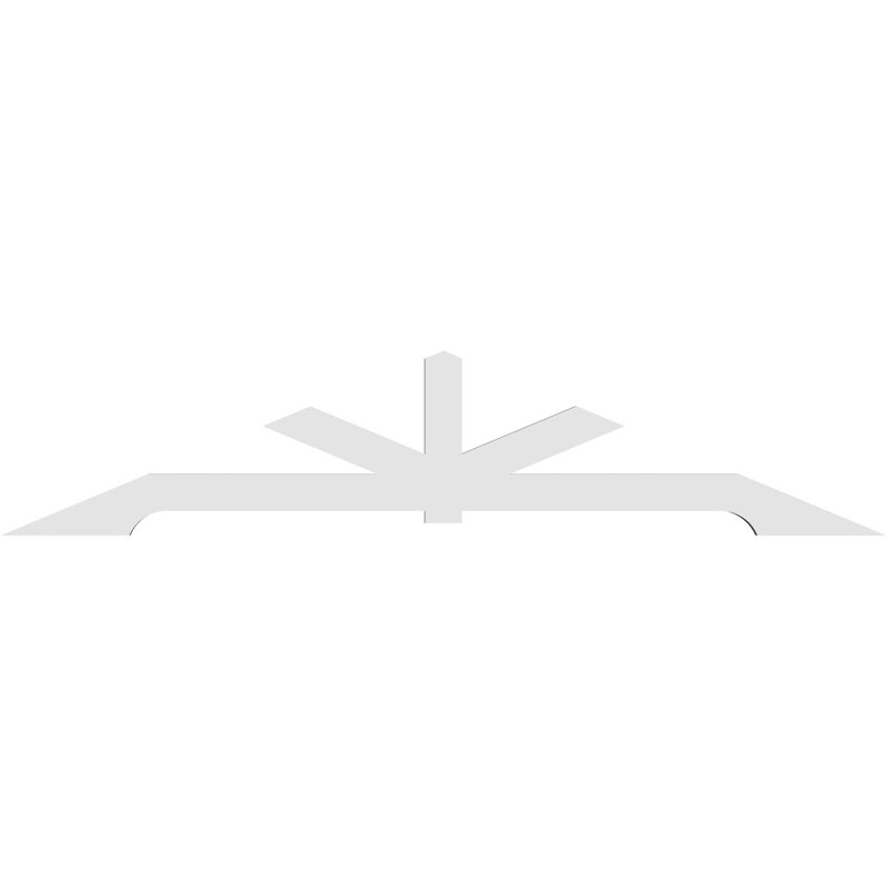 Support de pignon en PVC de qualité architecturale Vanguard, H 20 po x l 96 po (pas 5/12), P 2 po x F 4 po