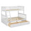 Lit superposé convertible simple au-dessus d'un lit double avec tiroirs inclus-1139940219