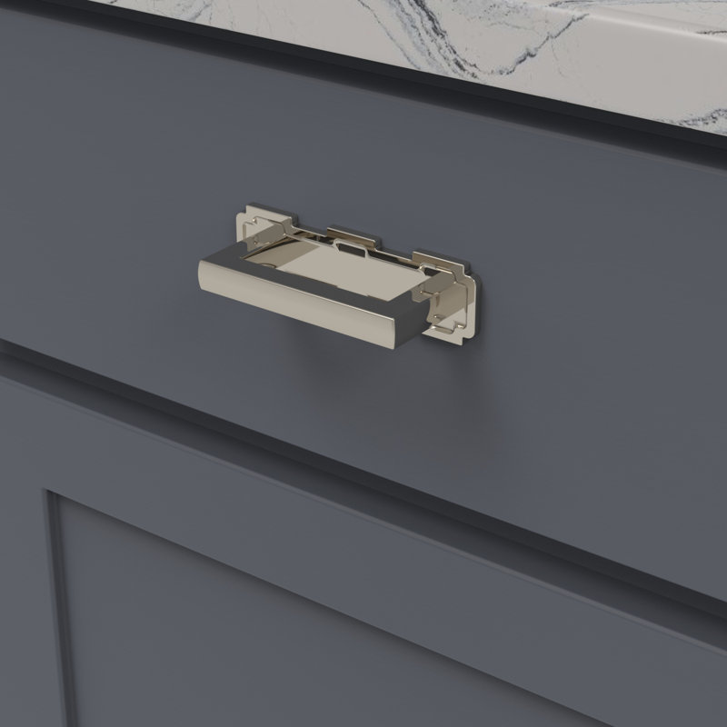 Coventry Collection Pull Backplate, Polished Nickel, 4.25" H x 1.25" W