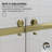 Catalyst 43"- 49" W x 76" H Double Sliding Frameless Shower Door in Brushed Gold with 3/8" Clear Glass-96391539
