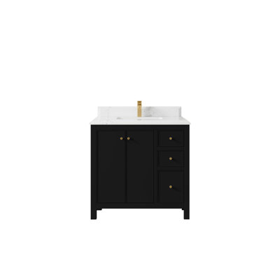 Meuble-lavabo simple 36 po avec plateau Chicago