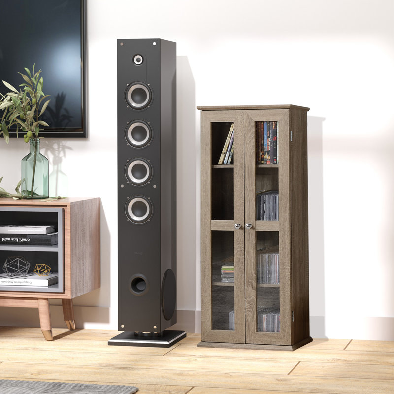 103.4cm H Media Cabinet, Brown