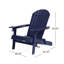 Chaise pliante en bois bleu avec porte-gobelets pour terrasse extérieure - Profondeur : 76,8 cm, largeur : 88,6 cm, hauteur : 86,5 cm, poids : 9,8 kg. Idéal pour se détendre sur une terrasse ou au bord de la piscine.