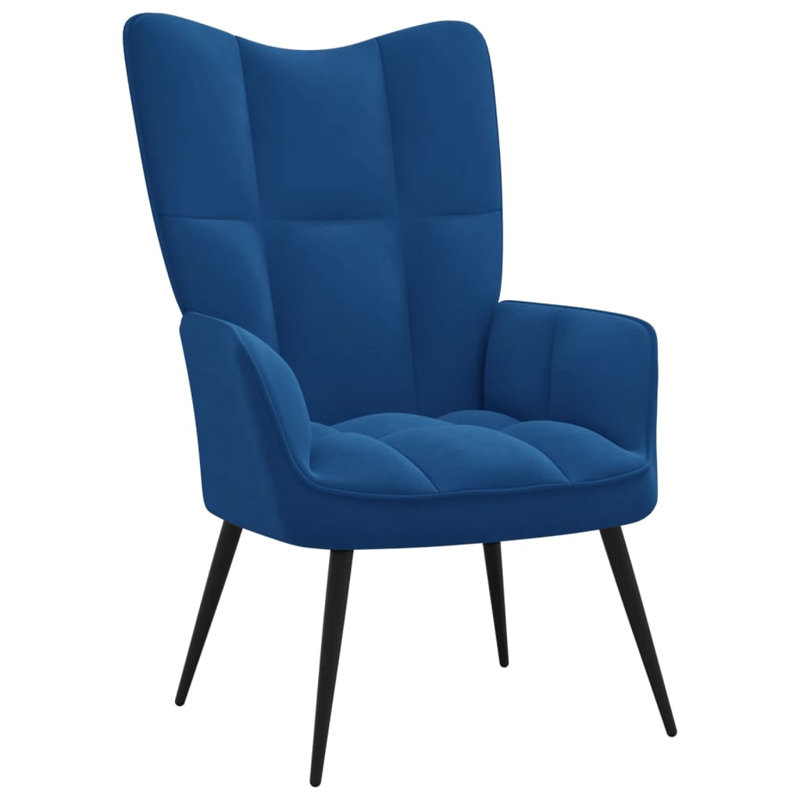 Fauteuil Horald, Polyester bleu