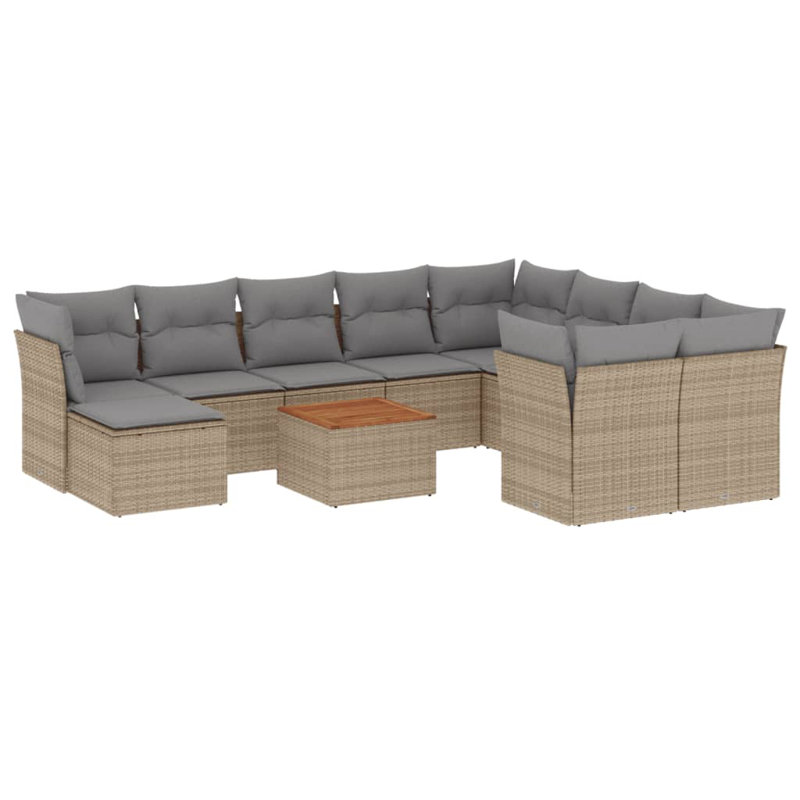  Ensemble de canapé de jardin beige