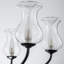 Lustre 6 lumières en fer noir mat avec abat-jour en verre transparent, luminaire suspendu de style campagne moderne à hauteur réglable pour salle à manger, îlot de cuisine et salon