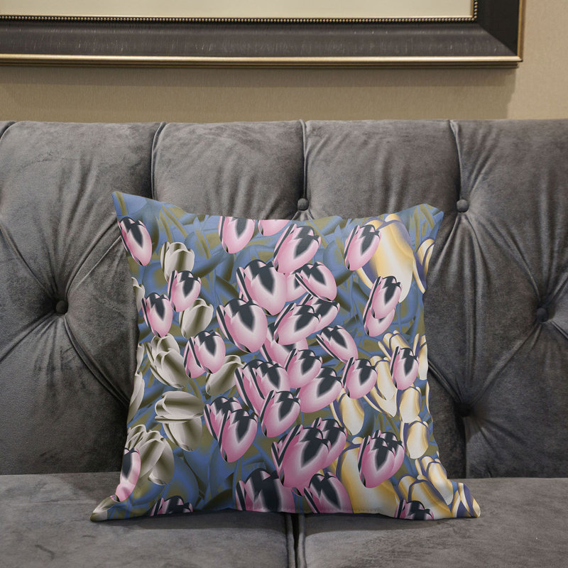 Housse et insert de coussin décoratif intérieur / extérieur en mélange de polyester, 18 po x 18 po