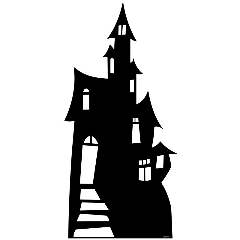 Accroche en carton silhouette hanté house